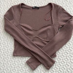 Zara ribbed top